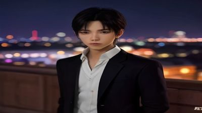 boysfans 平台现代都市 BL 短片预告，两位男性角色在城市夜景背景下的对话场景，霓虹灯光氛围感强